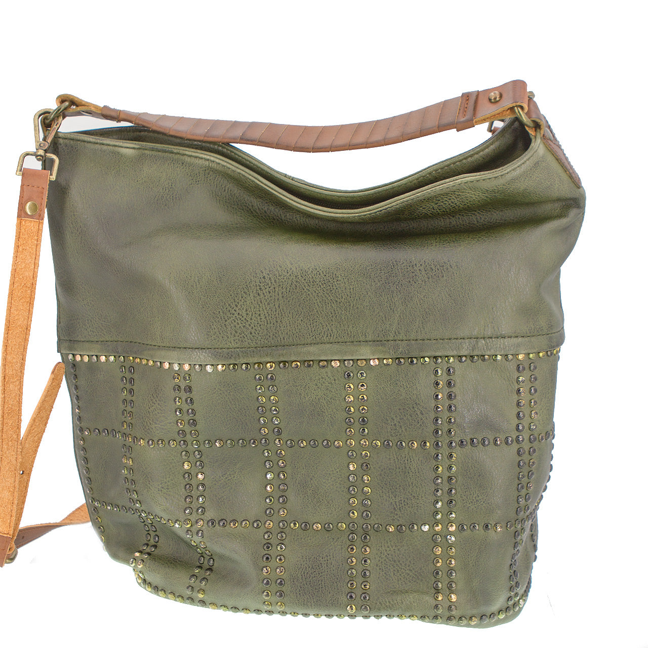 Vintage Schultertasche Beutel mit Nieten