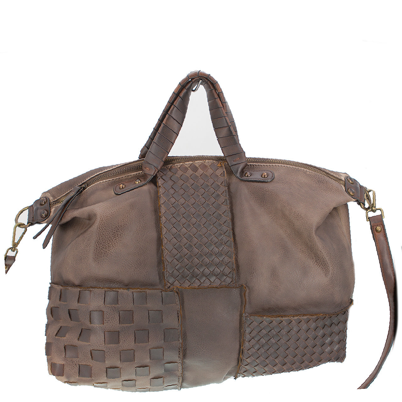 Vintage Bag Tasche Flechteinsatz
