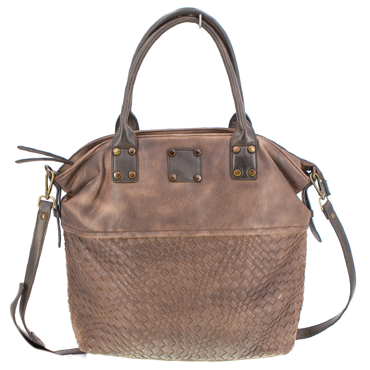Große Vintagetasche Flechtoptik