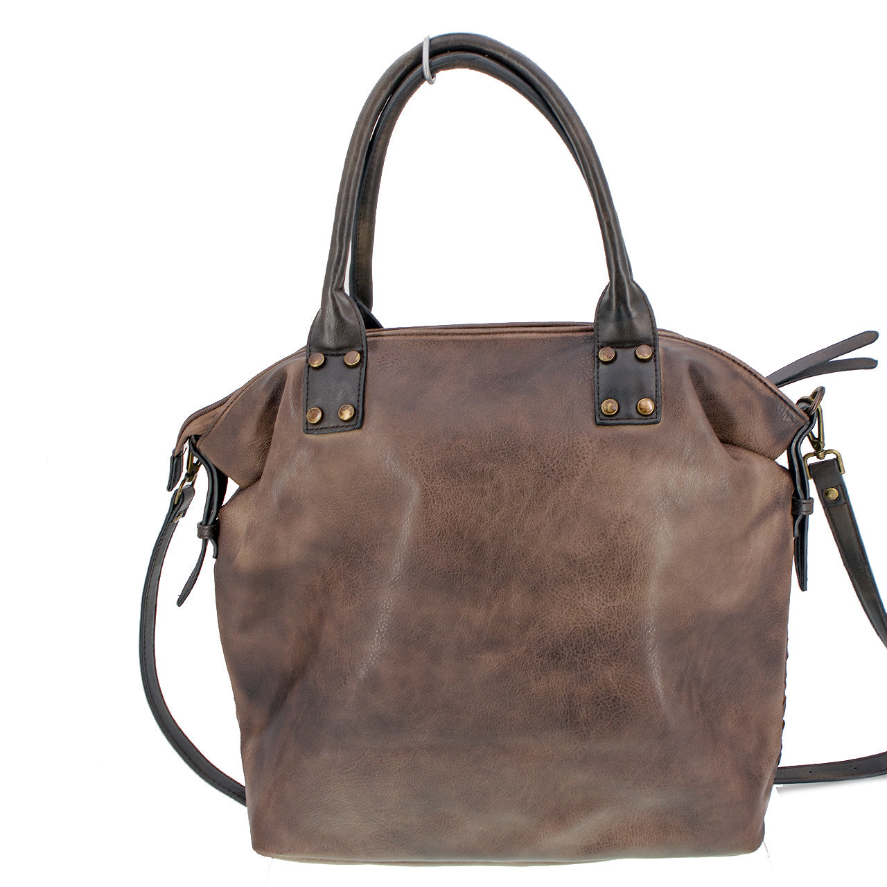 Große Vintagetasche Flechtoptik