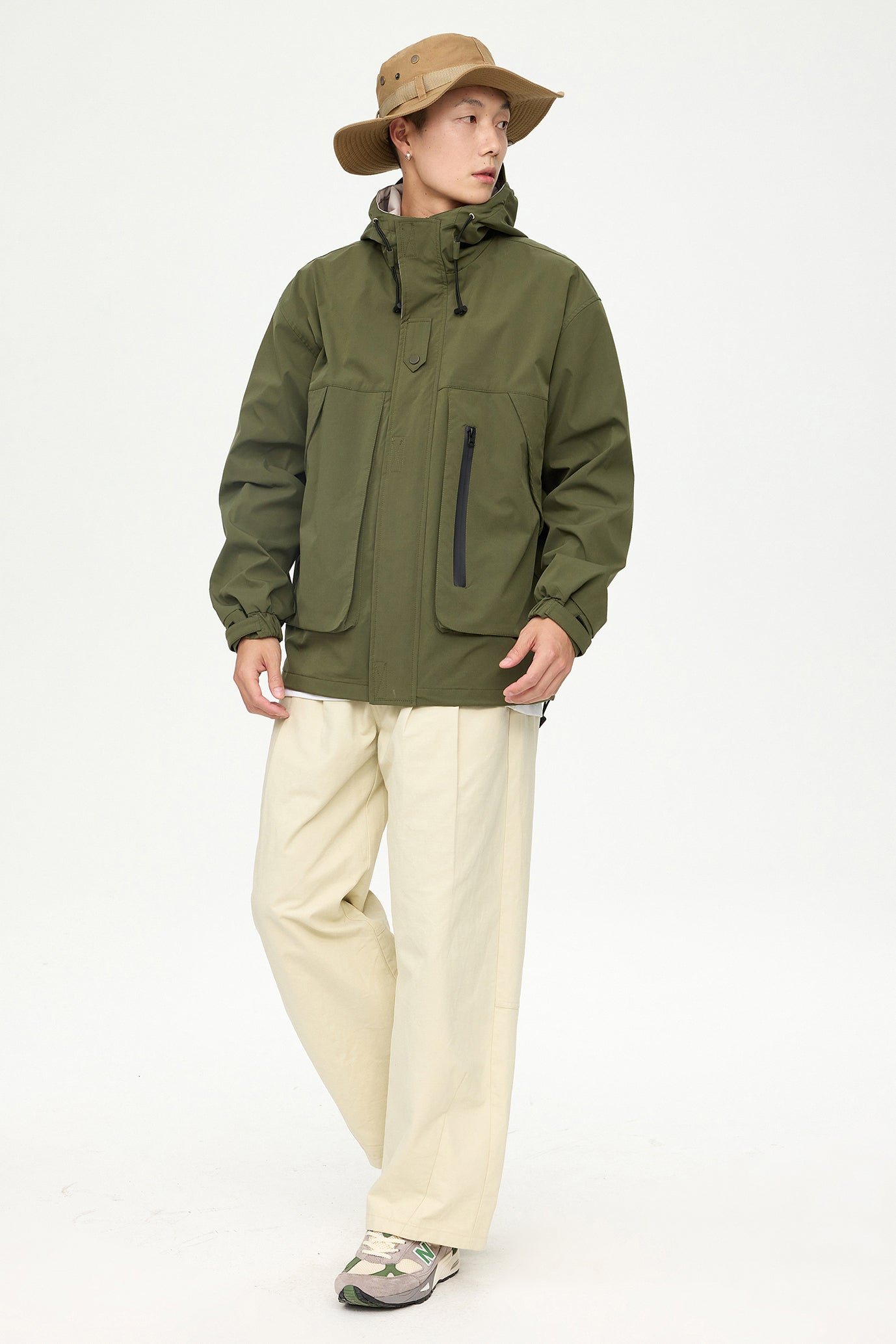 Men's Waterproof Jacket in Olive