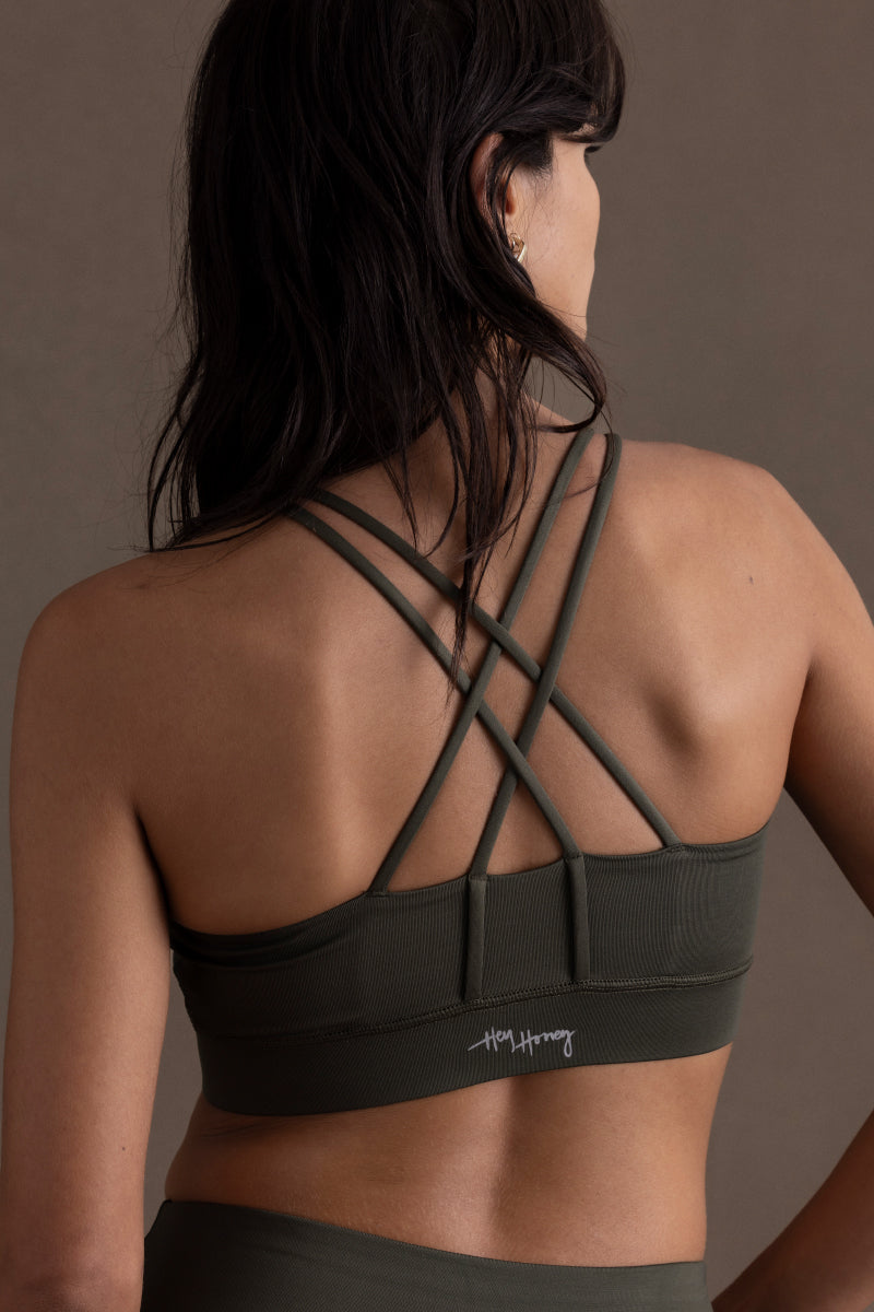 Criss-Cross Bra Forest Night