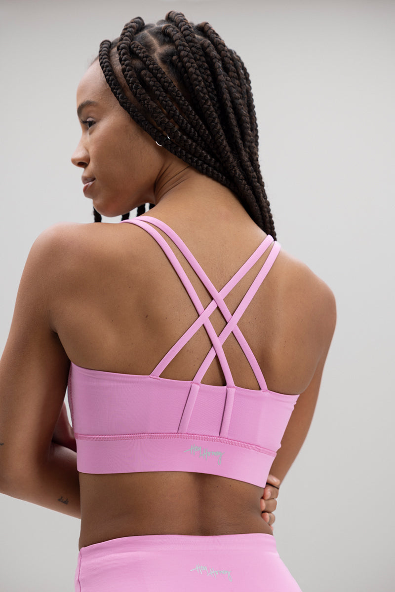 Criss-Cross Bra Rosewood