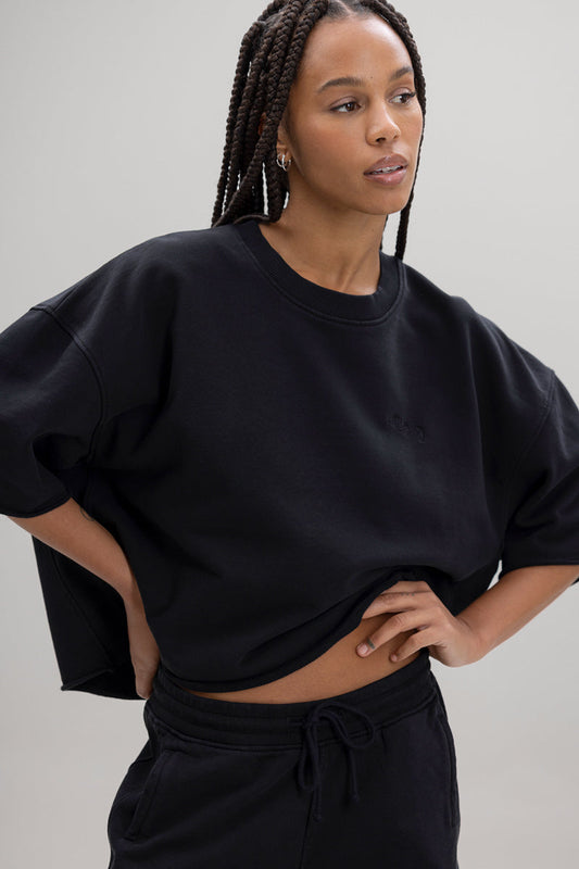 Short Sleeve Sweat Black