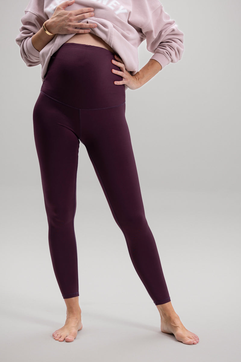 Maternity Leggings Wine