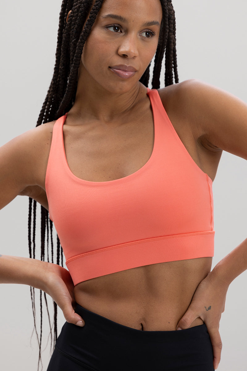 Criss-Cross Bra Peach