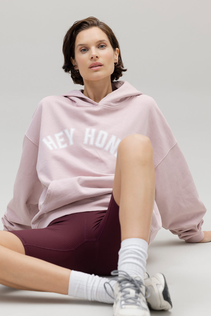 High-Waist Biker Ribbed Wine