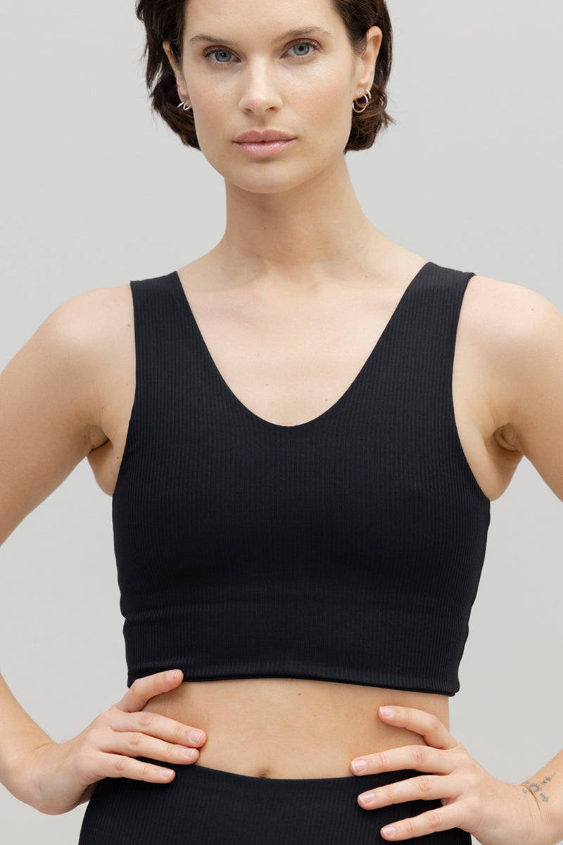 Bustier Ribbed Black