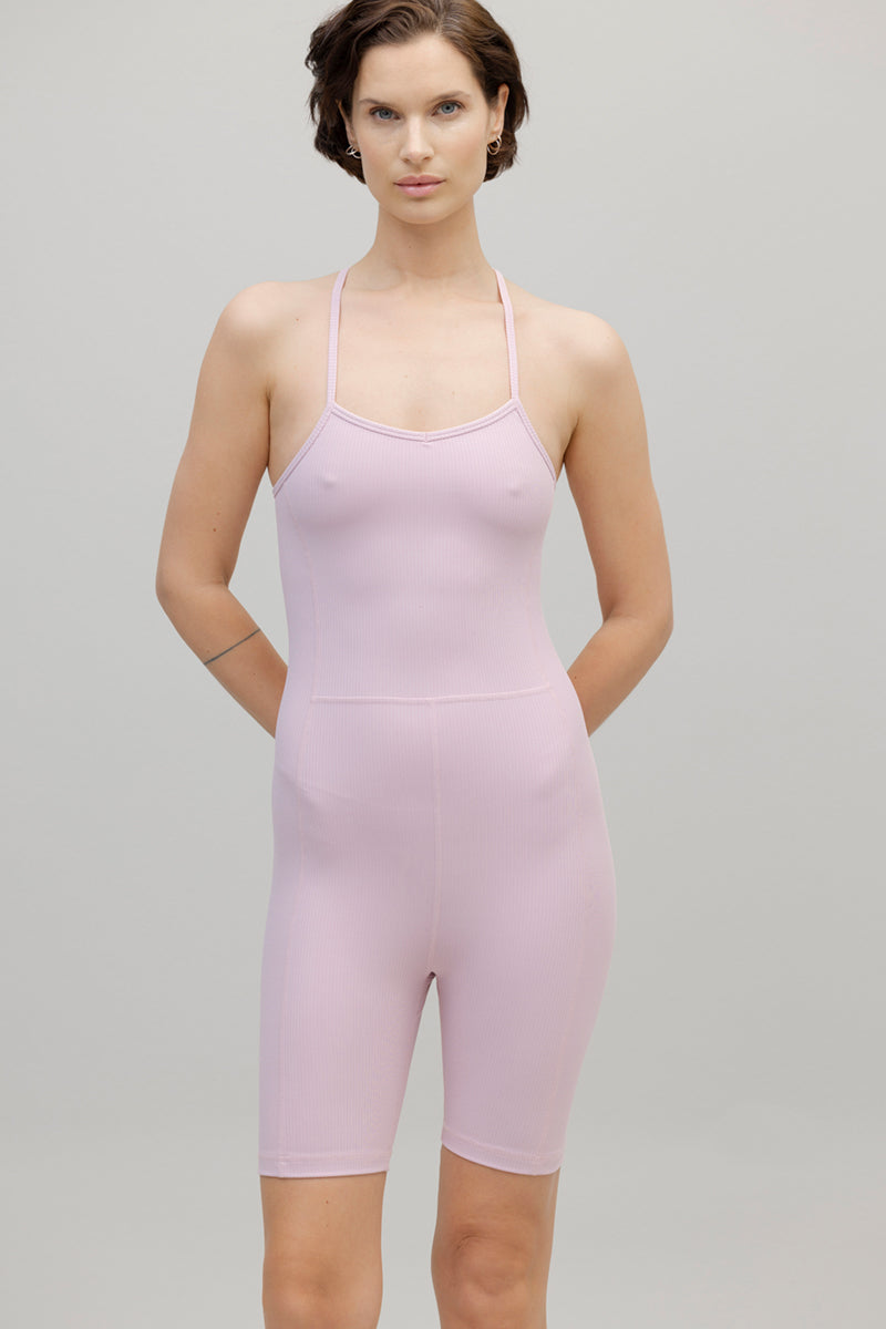 Jumpsuit Ribbed Dawn Pink
