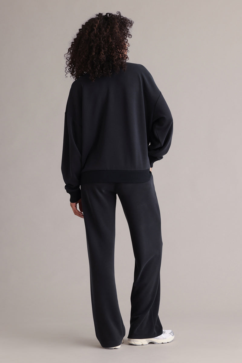 Bomber Jersey Jacket Black