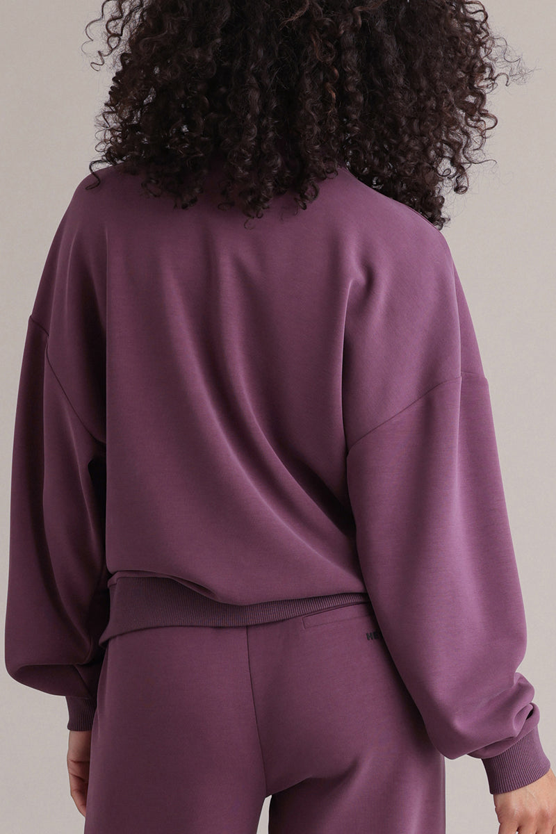 Bomber Jersey Jacket Italian Plum