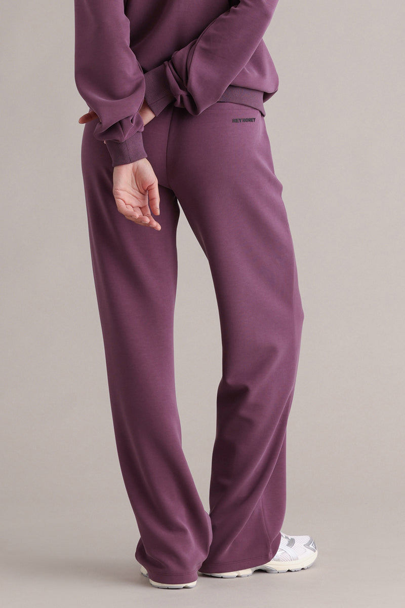 Long Jersey Pants Italian Plum