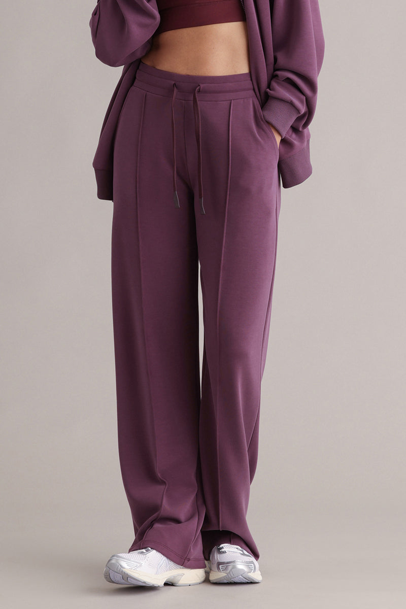 Long Jersey Pants Italian Plum