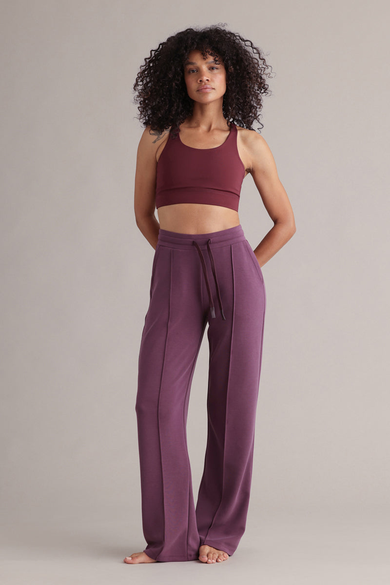 Long Jersey Pants Italian Plum