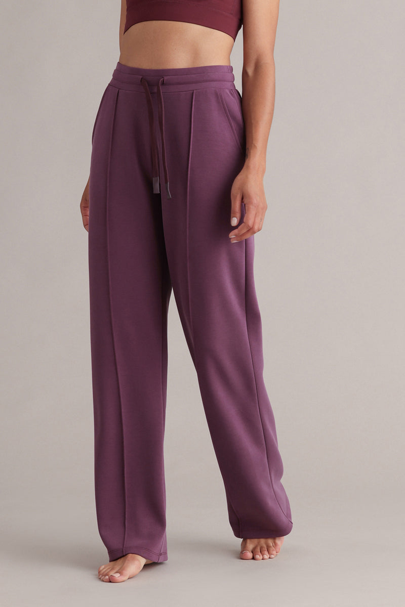 Long Jersey Pants Italian Plum