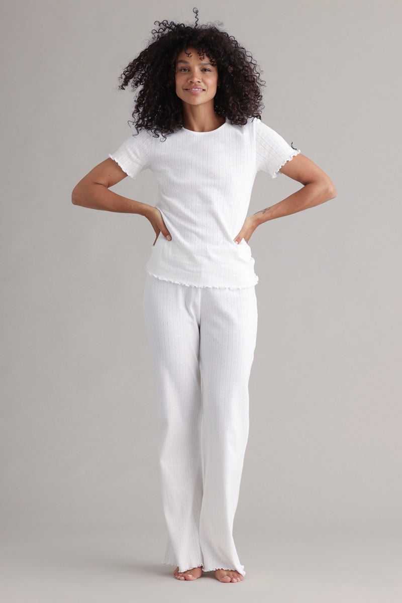T-Shirt Pointelle White