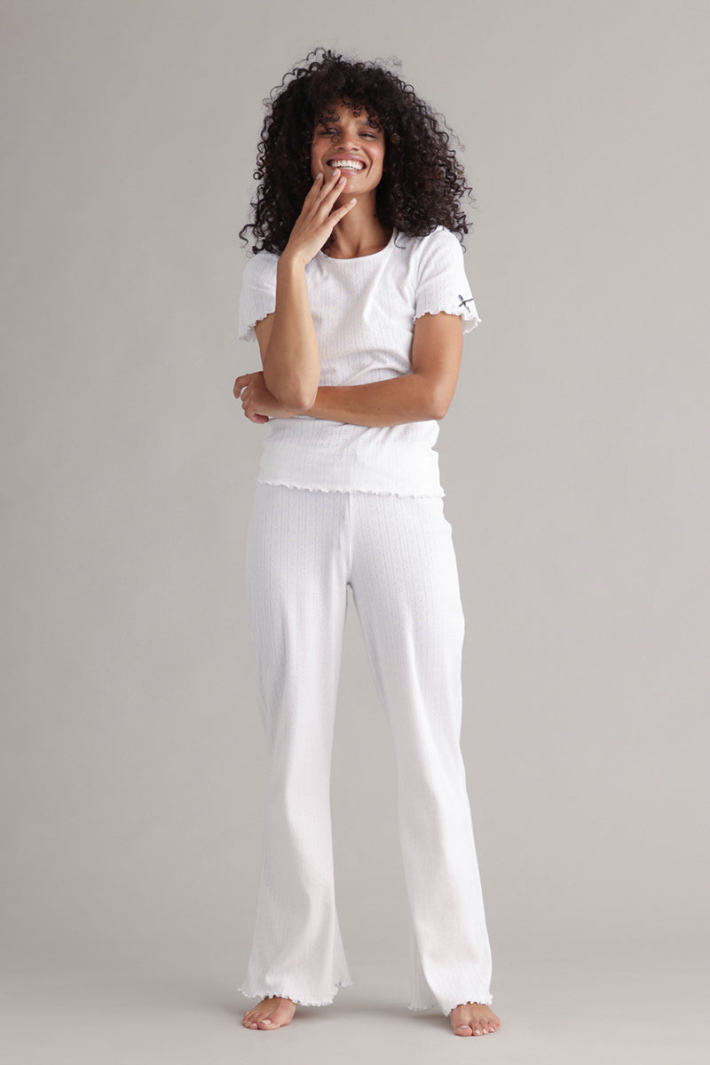 T-Shirt Pointelle White