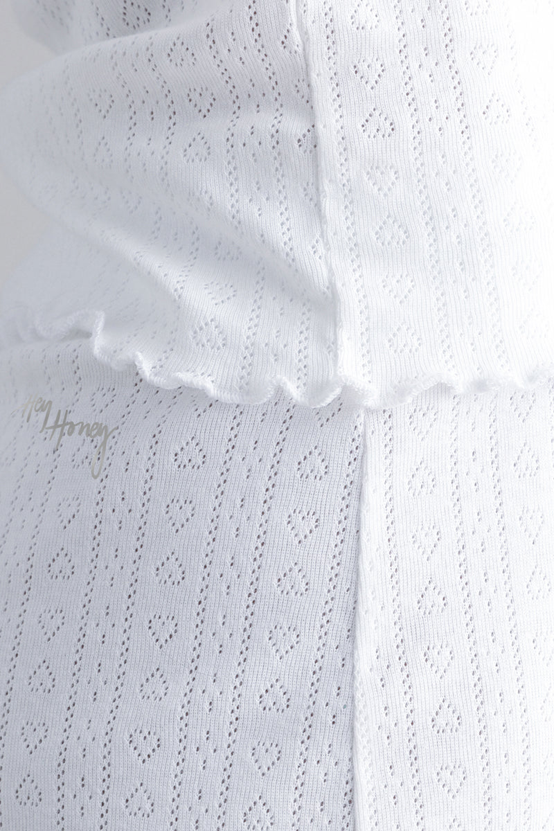 T-Shirt Pointelle White