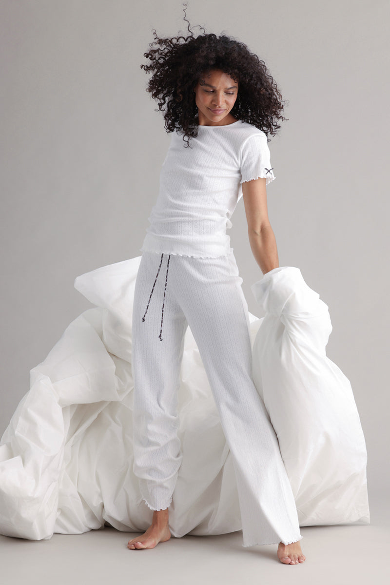 T-Shirt Pointelle White