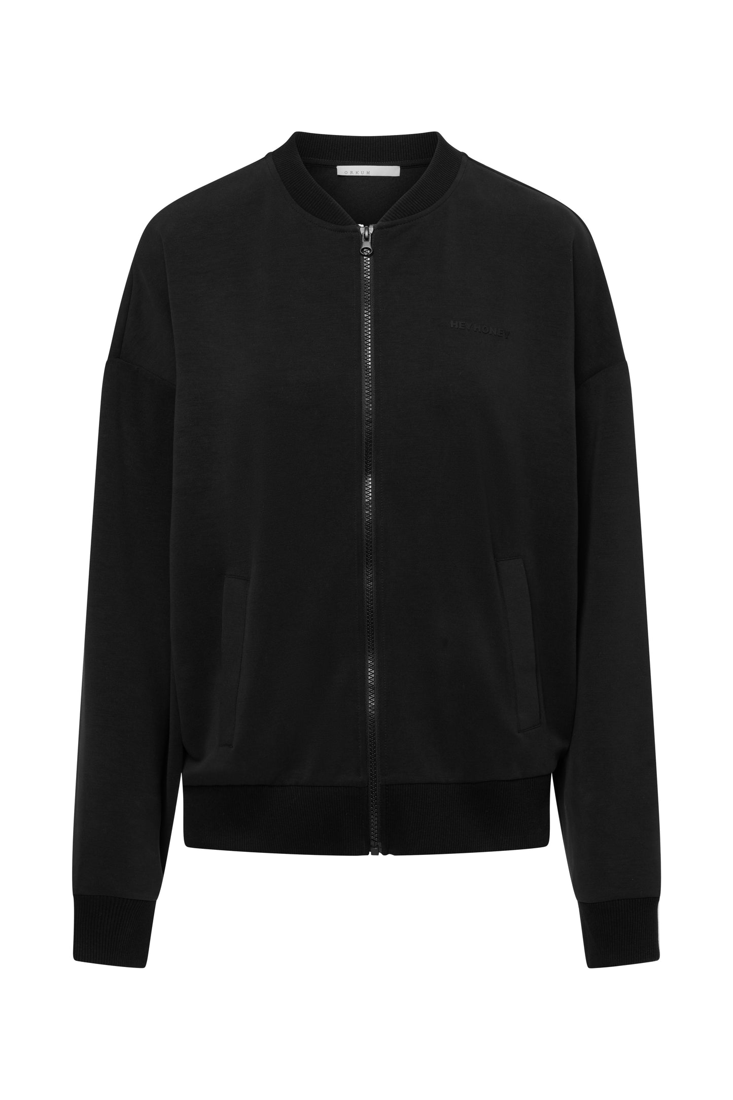 Bomber Jersey Jacket Black