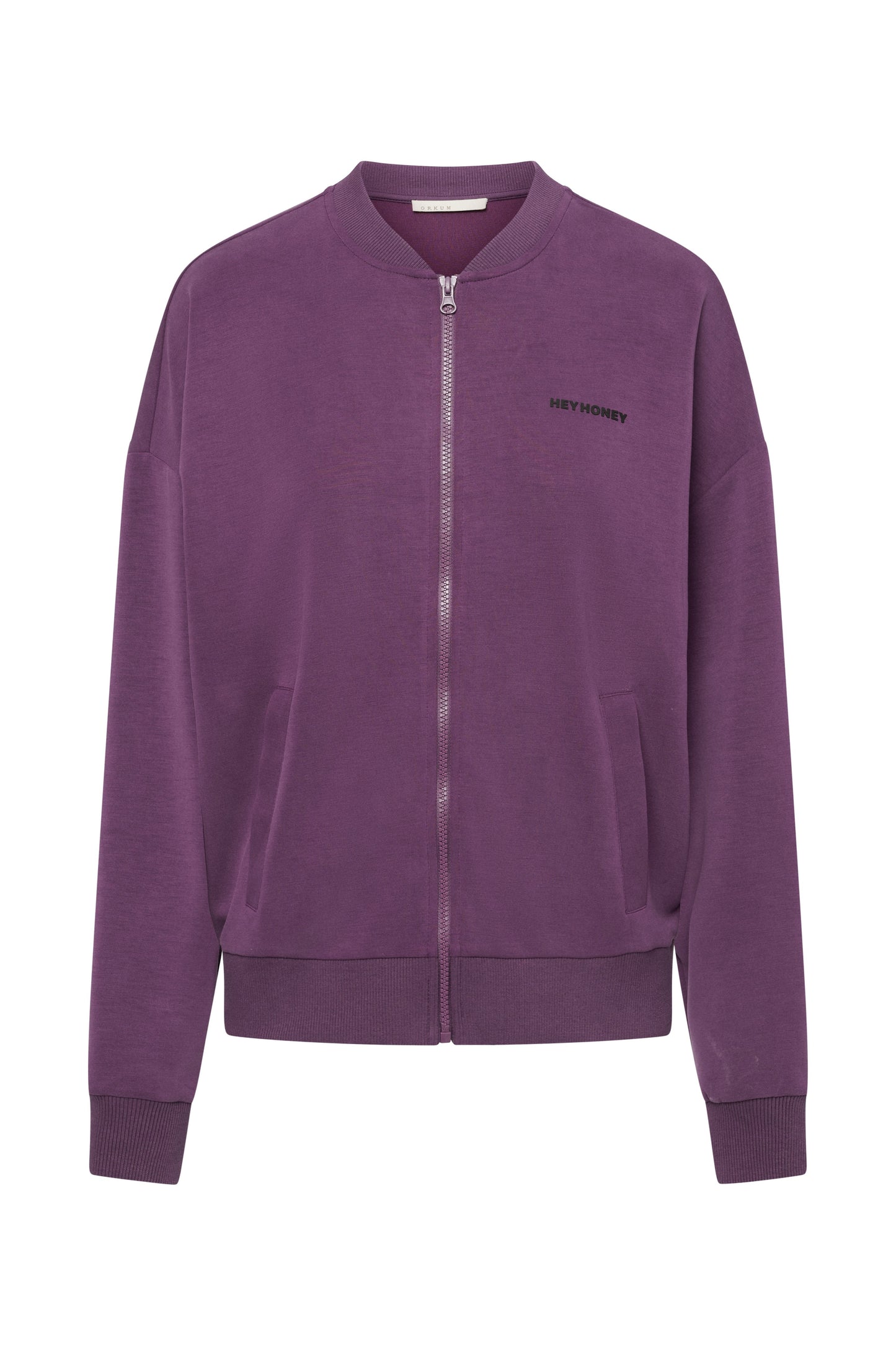 Bomber Jersey Jacket Italian Plum
