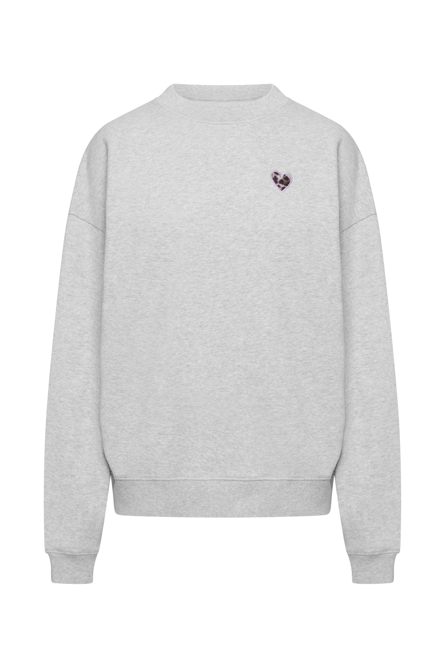 Sweatshirt Leo Heart Grey Melange