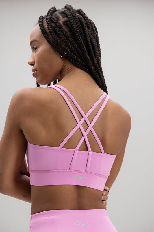 Criss-Cross Bra Rosewood