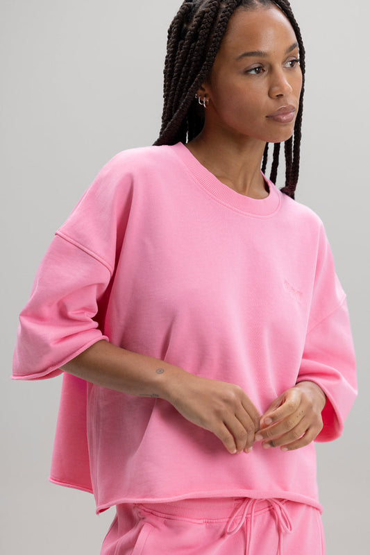 Short Sleeve Sweat Rosewood