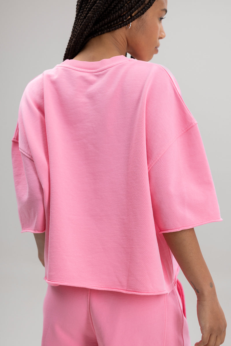Short Sleeve Sweat Rosewood