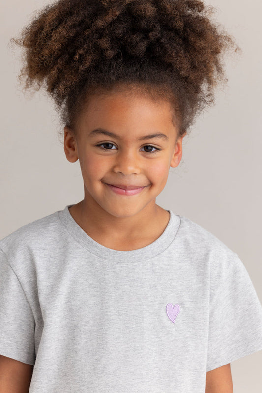 Kids T-Shirt Lilac Heart