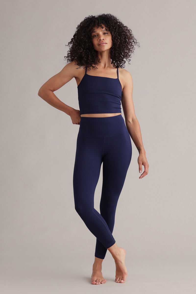 Cropped High-Waist Leggings Always Dressed Baritone Blue